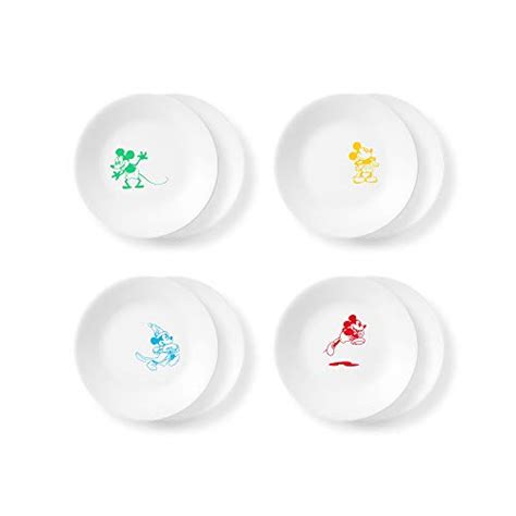 Corelle Vitrelle 8 Piece Appetizer Plate Set Triple Layer Glass And