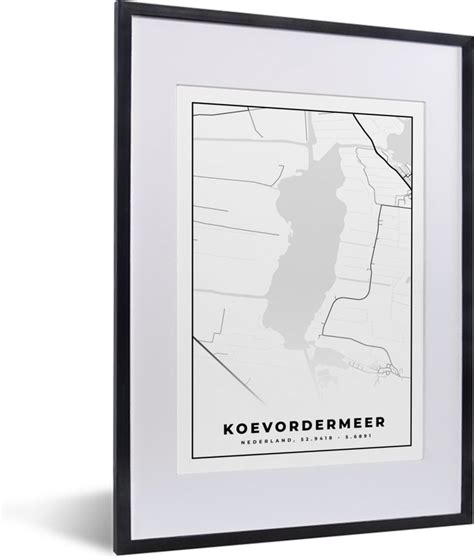 Fotolijst Incl Poster Kaart Plattegrond Stadskaart