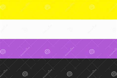 Illustration Of The Non Binary Pride Flag Symbol Of Sexual Minorities Stock Illustration