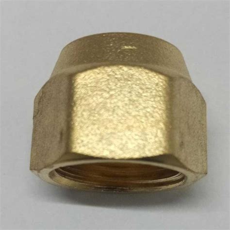 Hexagonal Top Brass Flare Nut For Used In Pressure Gauges Inner