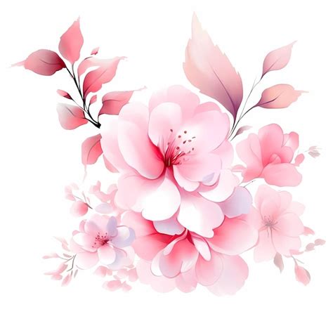 Fondo Realista De Flor De Cerezo Y Hermosas Flores Rosadas De Sakura