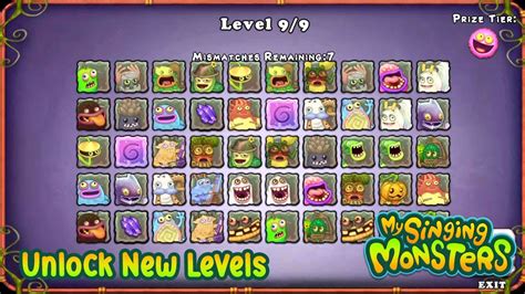 My Singing Monsters Memory Game Level Youtube