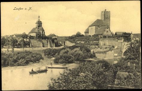 Ansichtskarte Postkarte Lauffen Neckar Ruderboote Glas Akpool De