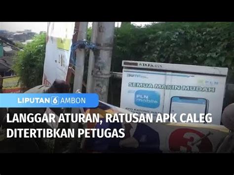 Langgar Aturan Ratusan Apk Caleg Ditertibkan Petugas Liputan Ambon