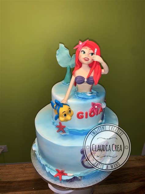 Torta Ariel La Sirenetta Disney Claudia Crea