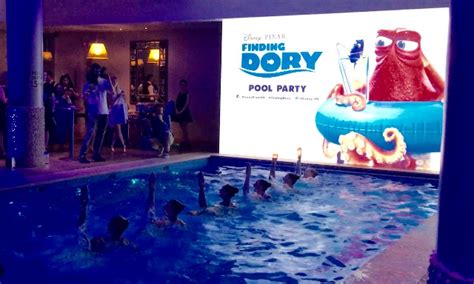 Aquabatix Perform At Disneys Finding Dory Pool Parties