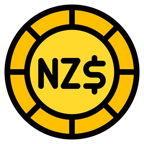 Generic Outline Color New zealand dollar icon