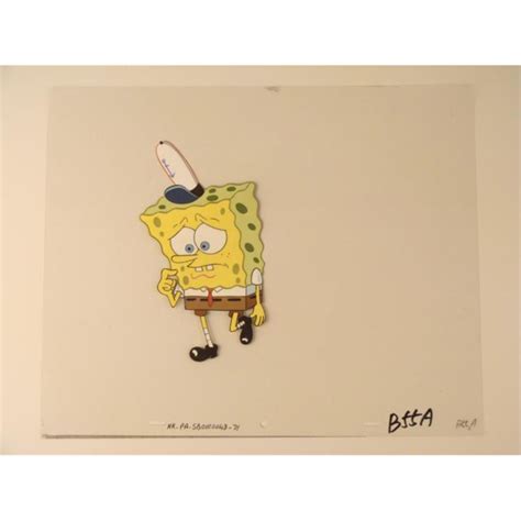 Original Spongebob Thinking Hard Cel Art Animation