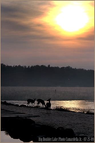 Foggy Sunrise over Big Boulder Lake - The Poconos