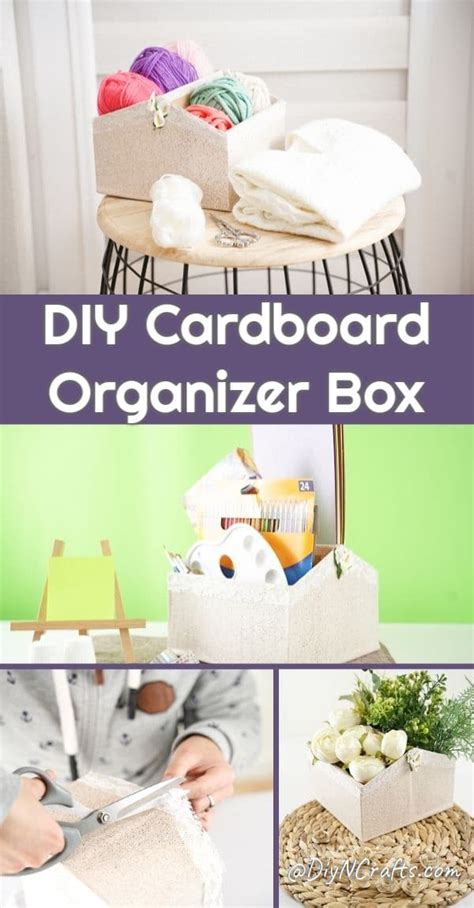 Rustic Upcycled Cardboard Organizer Box - DIY & Crafts