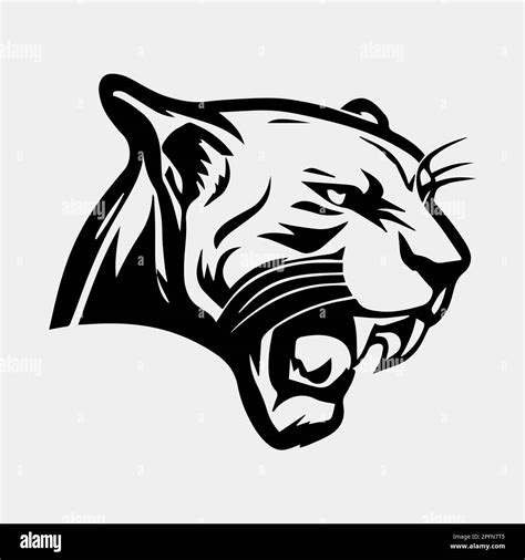 Animal Head Panther Vector Logoicon Illustration Mascot Stock