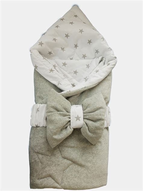 Одеяло-конверт для новорожденных с резинкой из хлопкового велюра/бязи ...