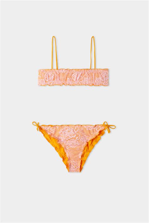 Bikini Brasier con Braguitas con Lacitos Blush Lace para Niña Tezenis