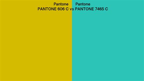 Pantone 606 C Vs PANTONE 7465 C Side By Side Comparison