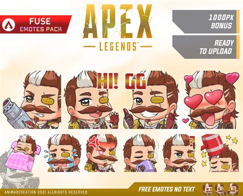 Fuse Apex Legends Emotes, Fuse Apex Legends Chibi, Apex Legends Emotes ...