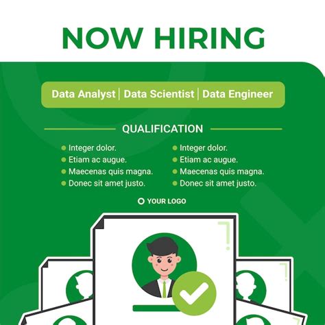 Premium Vector Job Seeker Hiring Poster Template Design