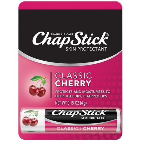 Chapstick Classic Cherry Flavor 015 Ounce Skin Protectant Lip Balm