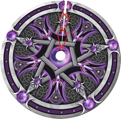 Purple Wicca Wiccan Star Pentagram Pentacle 36 Inch