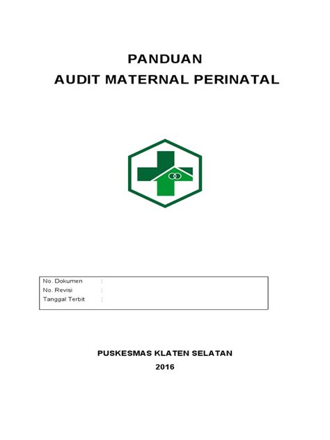 Panduan Audit Maternal Perinatal Pdf