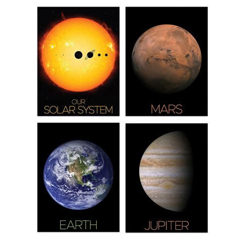 Pack Of Nasa Our Solar System The Sun And Planets Size Comparison