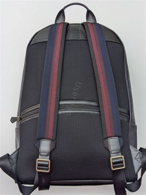 Paul Smith Bag BNWT Navy Leather City Webbing Backpack Rucksack RRP