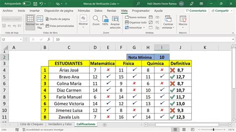 COMO INSERTAR MARCAS DE VERIFICACION A TÚ HOJA EXCEL PRÁCTICO Y