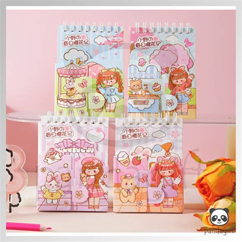 Jual Notebook Ring Atas Motif Memo Kecil A7 Spiral Isi 70 Lembar Cover