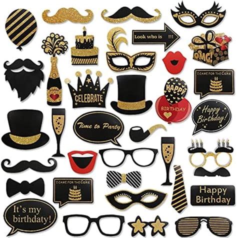 Birthday Photo Booth Propsbirthday Party Decoration Funny Happy