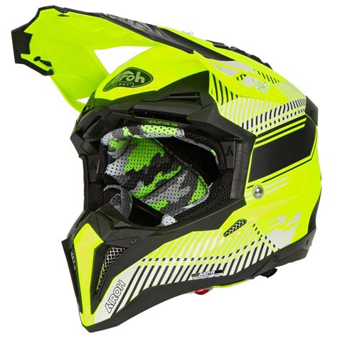 Airoh Mx Helmet Aviator 3 Wave Matte Yellow Maciag Offroad