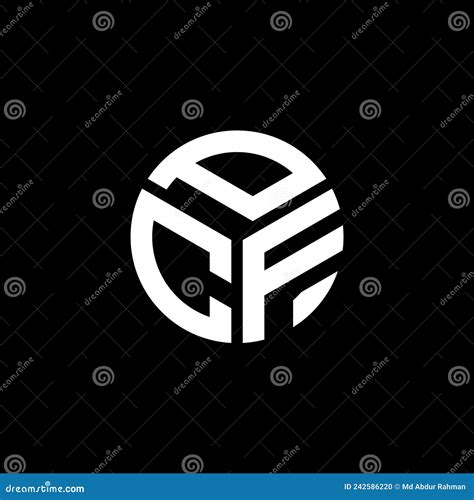 PCF Letter Logo Design on Black Background. PCF Creative Initials ...