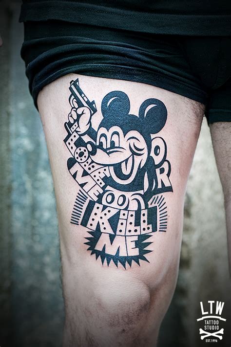 Mickey Mouse tattoo by Luxiano