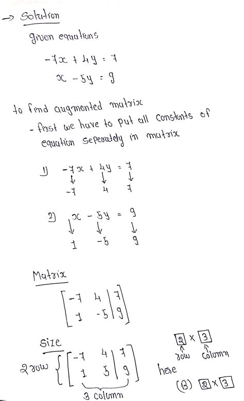 [solved] Z This Write An Augmented Matrix For The Following System Of