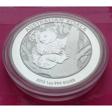 2013 AUSTRALIA PERTH MINT KOALA 1 ONE DOLLAR SILVER 1 Oz COIN The