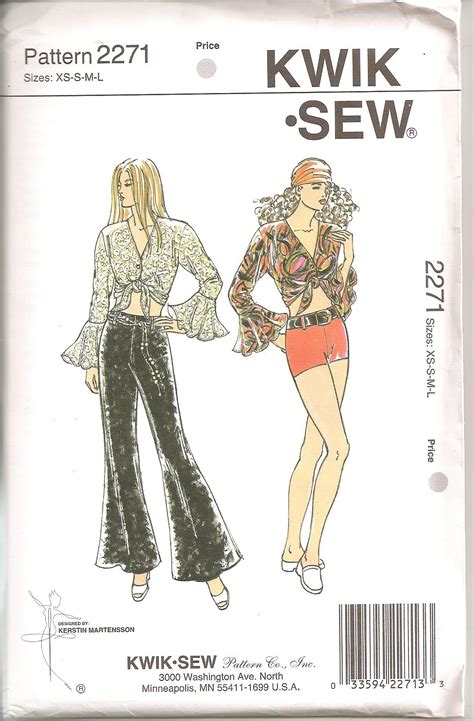 Kwik Sew 2271 Misses Pants Shorts Top Sizes Xs Thru L 1993 Dancewear Patterns Kwik Sew