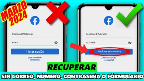 C Mo Recuperar Mi Cuenta De Facebook Sin Correo N Mero C Digo