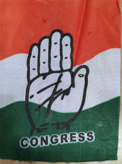 Polyester Congress Flag at Rs 1.6/piece in Dibai | ID: 2852595671812