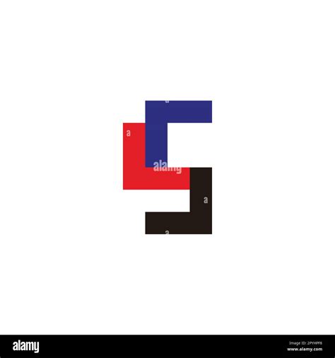 Letter R L J Letter S Square Geometric Symbol Simple Logo Vector