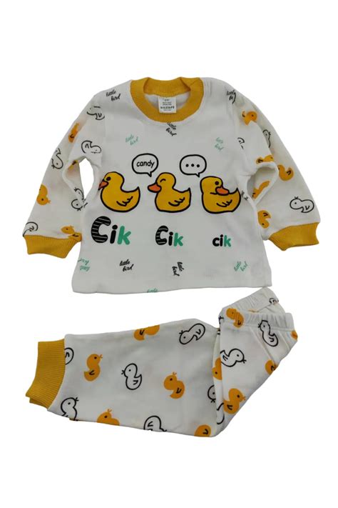 Bilge Trend Yavru Ördek Baskılı 100 Pamuk Bebek Pijama Takımı Fiyatı