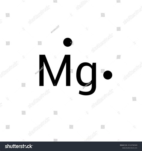 Lewis Structure Of Magnesium Mg Royalty Free Stock Vector 2114796569