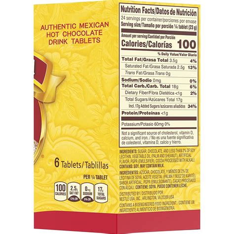 Nestle ABUELITA Hot Chocolate Drink Tablets Authentic Mexican Hot Chocolate 72 Individually