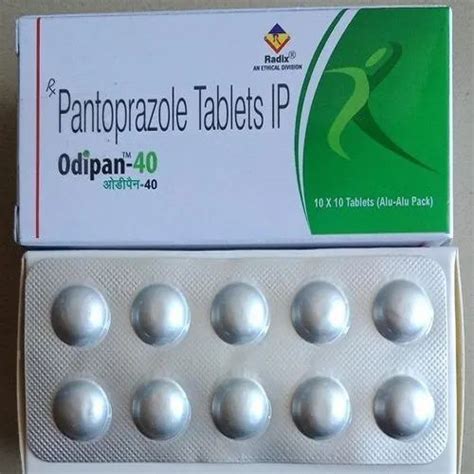 Odipan 40 Pantoprazole 40 Mg Penta Prazole 10 Tablets In One Strip