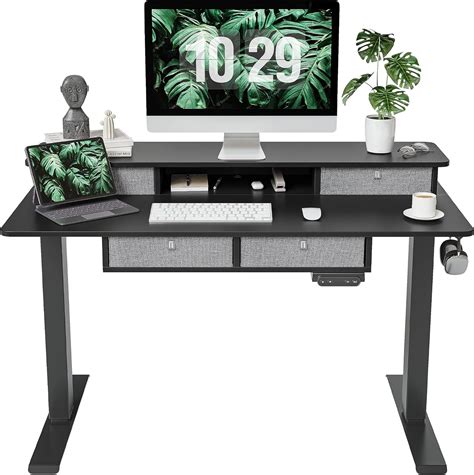 Fezibo Sturdy Height Adjustable Electric Standing Desk With Drawers