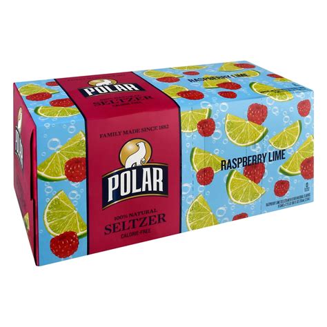 Polar Seltzer Water Raspberry Lime 12 Oz Cans Shop Water At H E B