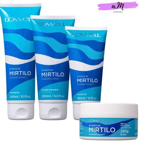 Kit Lowell Mirtilo Shampoo Ml Condicionador Ml Leave In Ml