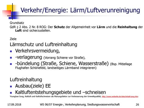 WS 06 07 Energie Verkehrsplanung Siedlungswasserwirtschaft Ppt