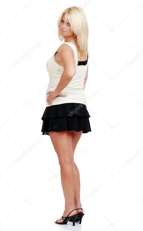 Mature Blond Woman In Mini Skirt Stock Photo Mcgphoto