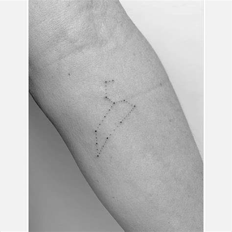 Leo Constellation Tattoo On The Inner Forearm