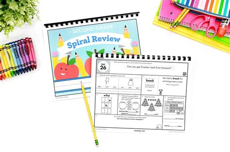 2nd Grade Daily Spiral Review Worksheets Educational Etsy