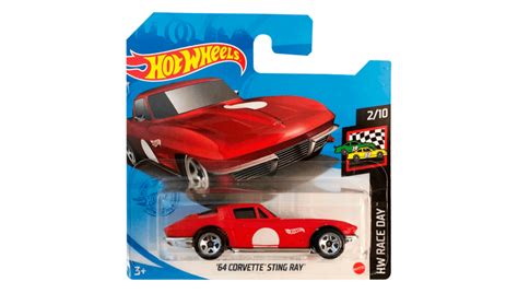 Машинка Базова Hot Wheels Corvette Sting Ray Race Day GRX Red купити в інтернет