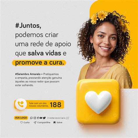 Setembro Amarelo Campanha De Conscientiza O Social Media Psd Edit Vel